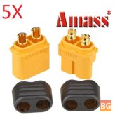 XT60+ Connector Set with Sheath Housing (5 Pairs)