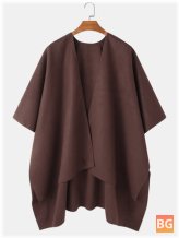 Open Front Casual Cape - Mens Solid