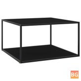 Table with Glass Top and Black Top