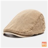 Beret with Letter Embroidery and Breathable Fabric
