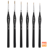 6PCS Set of Painting Brushes - Watercolor Paintings Drawing Pens