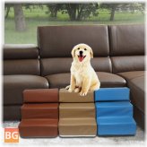 Leather Dog Stairs - Pet Ladder - Sponge Stairs on Sofa - Bed Ladder