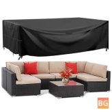 CAMPER FURNITURE Covers FOR 8-10 SEAT GARDEN PIANO - BLACK