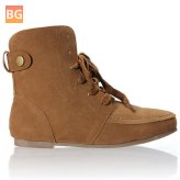 Women's Suede Flat Ankle Boots