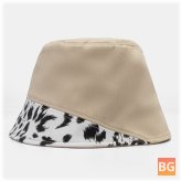 Sun Hat with Leopard Pattern - Cotton