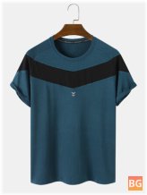 Breathable T-Shirts with Lightly Spliced Men's Shirts