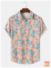 Paisley Print Men's Short Sleeve Shirt