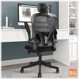 ErgoMesh High-Back Office Chair with Lumbar Support and Flip-Up Armrest