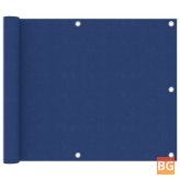 Balkonscherm 75x600 cm oxford stof wit blauw