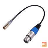 Audio Cable - Mini XLR 3 Pin Male to 3 Pin Female