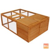vidaXL 170221 Outdoor Chicken Coop for Pets - Foldable Wooden Cage for Poultry
