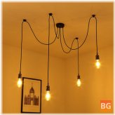 Vintage 4-Head LED Ceiling Lamp for Living/Bedroom