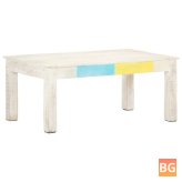 Table with White Background and Mango Wood