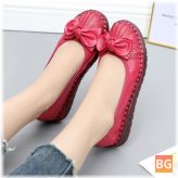 Women's Bowknot Decor - Comfy Casual Loafers