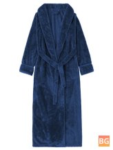Coral Fleece Thick Pajamas Gown with Belt