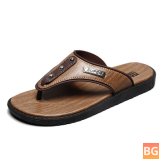 Lightweight and Breathable PU Slippers for Men