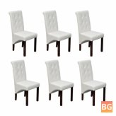 Artificial Leather Chairs - 6 Pieces