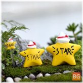Resin Potted Plant - Yellow Star
