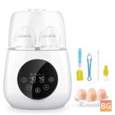 EIVOTOR Baby Food Heater - 6-in-1 Double Bottle Warmer for Breast Milk or Formula - LED Panel Control Real-time Dis