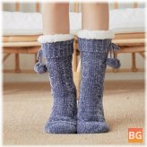 Winter Sleep Socks - Solid Colors - Warm & Comfortable - With Fuzzy Top