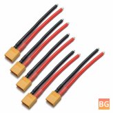 8-Pack XT60 Male Plug 12AWG 10cm With Wire