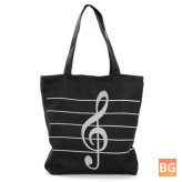 Women Canvas Musical Tote Bag for Girls - Portable shoulder bag