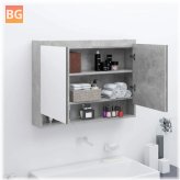 Bathroom Cabinet with Mirror - 80x15x60 cm