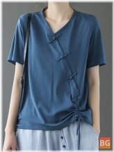 Short Sleeve T-Shirt for Women - Solid Color