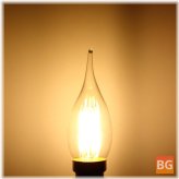 B22 C35 4W COB LED White/Warm White Filament Bulb Edison Retro Glass Lamp Non-Dimmable AC 220V
