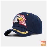 Unisex Baseball Cap with Eagle Embroidery and Breathable Fabric