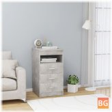 Chipboard Drawer Cabinet - Gray 15.7