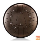 Huashu 6" Steel Tongue Drum with Bag - 11 Tones for Beginners & Music Lovers