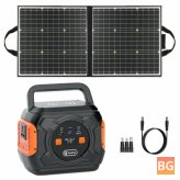 FlashFish Portable Power Station Set with Solar Panel for Outdoor Power Supply