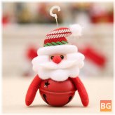 1PC Christmas Jingle Bell Ornaments Doll Pendant Christmas Tree Decorations Elf Snowman Old Man Bear Elk Home Party Decor