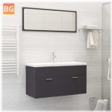 Gray Bathroom Furniture Set with Chipboard Top