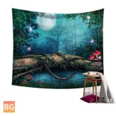 Hanging Tapestry with Fairy Forest Scene