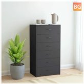 Gray Sideboard with 6 Drawers