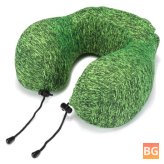 Memory Foam Neck Pillow with Green Slow rebound