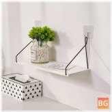 Hanging Home Decorations Storage Rack with Wooden Shelf