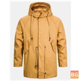 Women's New Leisure Cotton Hooded Mid-Length Jacket