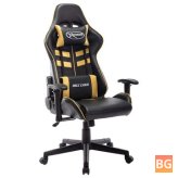 Gaming Chair - Artificial Leather Black and Gold