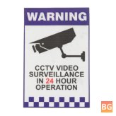 Warning CCTV Security Surveillance Camera Decal - 66mmx100mm