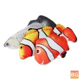 3D USB Charging Fish Toy - Red, Yellow, Silver
