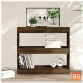 Brown Oak Book Cabinet/Room Divider