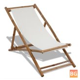 Outdoor Deck Chair - bamboo and canvas