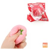Squishyfun Strawberry Squishy Slow Rising 8CM Squeeze Toy - Original Packaging Collection Gift