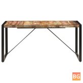 Dining Table with a Reclaimed Wood Top and Base