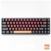 GMK Retro Black Keycap Set - 135 PBT Double Shot Keys for Mechanical Keyboards