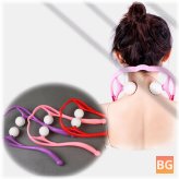 Washable Manual Cervical Spine Massager - Double-Function Ball Neck
