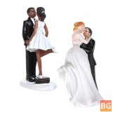 Wedding Cake Topper - Bride and Groom